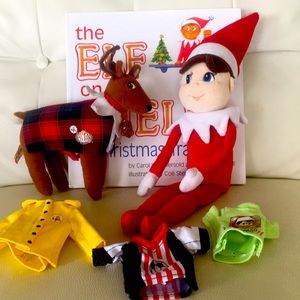 Elf on the shelf reindeer boy plush soccer lot